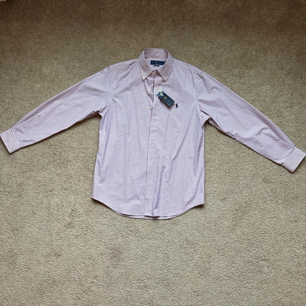 Ralph Lauren Pink Blue and White Checkered Shirt